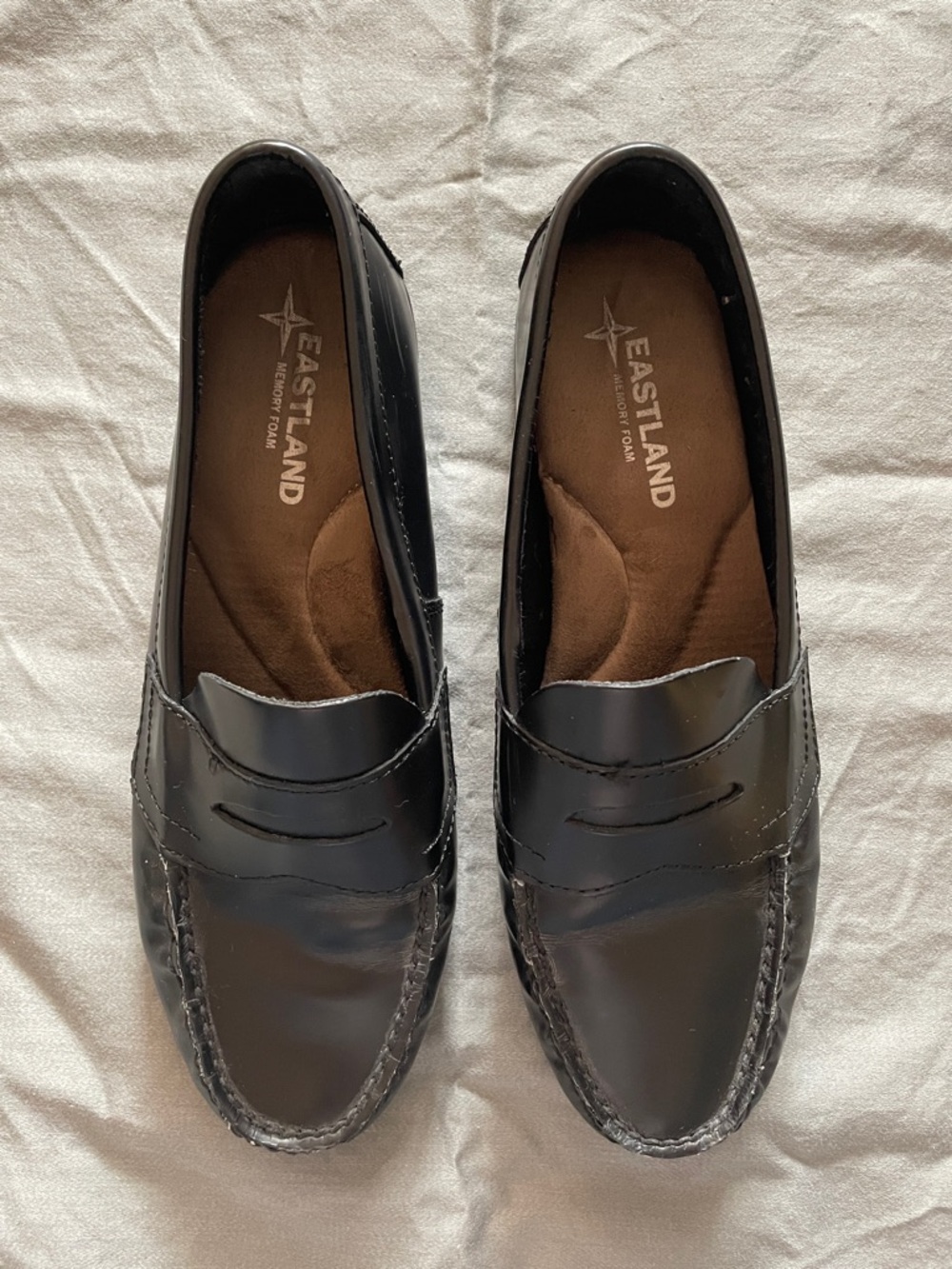 Eastland Women’s Black Leather Penny Loafers